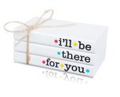 Pilha decorativa de livros de madeira RUKEJUNE Friends TV Show Signs