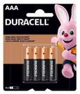 Pilha Duracell AAA Palito Alcalina Cartela Com 4 Unidades