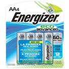 Pilha Ecologica Energizer Eco Advanced AA4 Alcalina de 1,5V