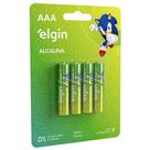 Pilha Elgin Alcalina AAA Cartela Com 4 Unidades