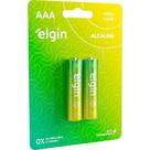Pilha Elgin Alcalina Aaa Palito Cartela Com 2 Pecas - Lro3-1,5V
