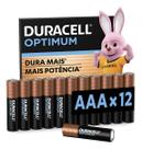 Pilha Optimum AAA Palito Duracell Com 12 Unidades Pilha Optimum AAA Palito Duracell Com 12 Unidades