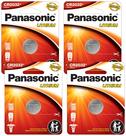 Pilha Panasonic CR2032 3V de lítio tipo moeda, pacote com 4