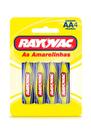 Pilha Pequena Amarelinha Rayovac AA com 4 Unidades Pilha Pequena Amarelinha Rayovac AA com 4 Unidades
