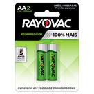Pilha Pequena Recarregável Rayovac AA 1350mAh com 2 Unidades Pilha Pequena Recarregável Rayovac AA 1350mAh com 2 Unidades