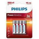 Pilha philips aaa 3p cartela c/ 4 unidades