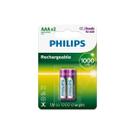 Pilha Philips Recarregável AAA 1.2v 1000mAh - Cart. c/2 un