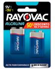 Pilha Rayovac Bateria Alcalina 9V 1+1