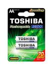Pilha Recarregável AA 1,2V 2600mAh Cartela Com 2 Unid TOSHIBA Pilha Recarregável AA 1,2V 2600mAh Cartela Com 2 Unid TOSHIBA
