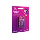 Pilha Recarregável Aa Elgin 2700mah Cartela Com 02 Unidades - Pç / 2
