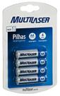 Pilha Recarregável AA Multilaser CB052 - 2500 mAh - com 4 unidades