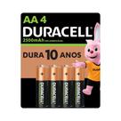 Pilha Recarregável AA Pequena Duracell Com 4 Unidades Pilha Recarregável AA Pequena Duracell Com 4 Unidades
