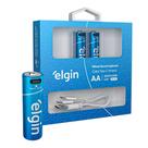 Pilha Recarregável AA USB-C 1.200mAh com 2 unidades Blister + Cabo (ELE000000082427)