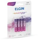 Pilha Recarregável AAA 1000MAh 1,2V Elgin Energy Blister com 4 Pilhas Palito 82171