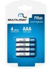 Pilha Recarregável Aaa 1000mah C/ 4