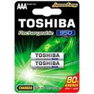 Pilha Recarregável AAA 1,2V 950mAh TNH3GAE TOSHIBA (Cartela com 2 unid.) - CXF / 14