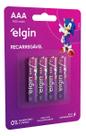 Pilha Recarregável Aaa Palito 900mah Elgin Blister C/4 Unid Pilha Recarregável Aaa Palito 900mah Elgin Blister C/4 Unid