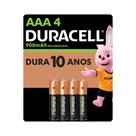Pilha Recarregável AAA Palito Duracell Com 4 Unidades