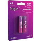Pilha Recarregável Elgin AA 2500MAH 1,2V Blister com 2 Unidades Pilha Recarregável Elgin AA 2500MAH 1,2V Blister com 2 Unidades
