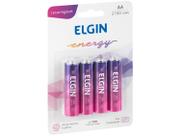 Pilha Recarregável Elgin AA 2700 Com 4 Unidades Alta duração Parceria com Sonic