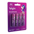 Pilha recarregavel Elgin AA 2700mAh blister Com 4