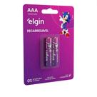 Pilha Recarregável Elgin AAA Palito Blister 900 mAh 1.2V - Cartela com 2 Unidades Pilha Recarregável Elgin AAA Palito Blister 900 mAh 1.2V - Cartela com 2 Unidades