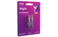 Pilha Recarregavel Elgin AAA X2