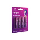 Pilha Recarregável Elgin Pequena AA2700 C/4