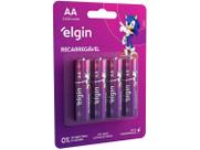 Pilha Recarregável Pequena AA 2500MAH 1,2V com 04 Blister com 04