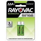 Pilha Recarregável Rayovac AAA 2 Unidades