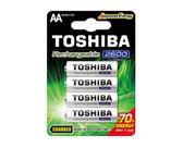 Pilha recarregavel toshiba aa c/4 pilhas