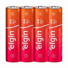 Pilha Zinco Elgin Aa 1.5v Cartela Com 4 Unidades