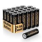 Pilhas AA POWEROWL, alcalinas de alta capacidade, 1,5 V, pacote com 24