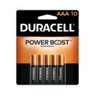 Pilhas AAA Duracell Coppertop com ingredientes que aumentam a potência, pacote de 10 unidades, bateria tripla A com alimentação de longa duração, bateria AAA alcalina para dispositivos domésticos e de escritório