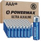 Pilhas AAA Powermax de 48 unidades, alcalinas de longa duração