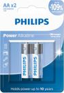 Pilhas Alcalina Philips 2 Unidades AA - Original