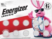 Pilhas Alcalinas Energizer LR44 A76 1,5 V - Pacote com 10