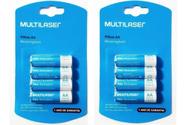 Pilhas Recarregáveis AA 8 Unidades Multilaser 2500 Mah