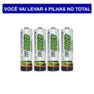Pilhas Recarregáveis AA Maxday 4700mAh Kit 4 Unidades São Reais Alta Capacidade De Carga