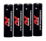 Pilhas recarregáveis minelab aa kit 4 de detector de metais