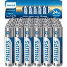 Pilhas ultra-alcalinas AA PHILIPS, 1,5 V, pacote com 24 unidades, longa duração