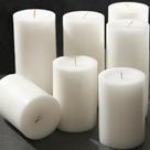 Pillar Candles MOSROAD White Unperfumed 50h Burn Time, pacote com 6