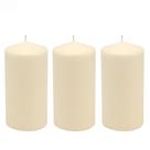 Pillar Candles Stonebriar, pacote com 3, 7,6 x 15 cm, 65h, Burn Pillar Candles Stonebriar, pacote com 3, 7,6 x 15 cm, 65h, Burn