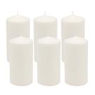 Pillar Candles Stonebriar Unperfumed White 3x6 65h Burn, pacote com 6 Pillar Candles Stonebriar Unperfumed White 3x6 65h Burn, pacote com 6
