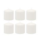 Pillar Candles Stonebriar Unscented White 18h Burn 3x3, pacote com 6 Pillar Candles Stonebriar Unscented White 18h Burn 3x3, pacote com 6