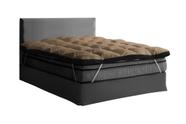 Pillow Top Casal Fibra Siliconada Super Volumosa Avelã e Preto