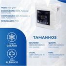 Pillow Top Ice Gelado Matelado 5cm Fibra Siliconada 600g Sensação Fresca Conforto Hotel