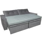 Pillow Top para Sofá Home&Cia 10cm 1200g/m² 220x100cm Cinza