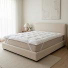Pillow Top Queen Protetor de Colchão Macio 400 Fios Percal Extra Conforto Cama de Hotel Capa Lavável Encaixe Perfeito no Colchão