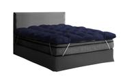 Pillow Top Solteiro Fibra Siliconada Super Volumosa Azul